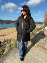 Charger l&#39;image dans la galerie, Imperméable fouré polaire noir LAURE (36 au 48)
