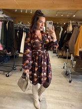 Charger l&#39;image dans la galerie, Robe motif camel EMMA (36 au 48)