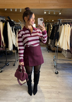 Jupe short bordeaux LISA (34 au 40)