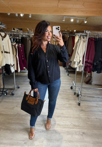Chemise noir LEILA (36 au 48)