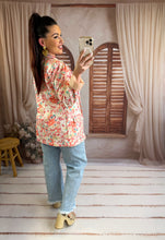 Charger l'image dans la galerie, Veste Blazer fleuri terracota TILIA (34 au 52)