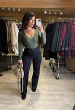 Charger l&#39;image dans la galerie, Top côtelé kaki VALERIE (34 au 40)