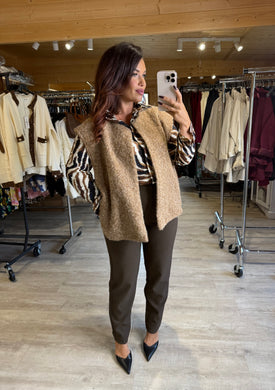 Gilet sans manches camel YOU (34 au 44)