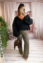 Charger l'image dans la galerie, Maxi pull tout doux col en v noir LIV (36 au 44)