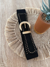 Charger l&#39;image dans la galerie, Ceinture noir or élastique emy