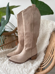 Botte santiag beige LALIA