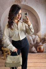 Charger l&#39;image dans la galerie, Chemise rayé café coeur léopard ZÉNA (36 au 50)⭐️