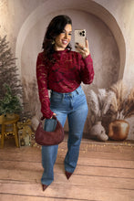 Charger l&#39;image dans la galerie, Top dentelle bordeaux LUCAS (36 au 48)