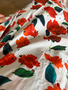 Robe fleuri rouge Catalina ( reste taille m/l et l )