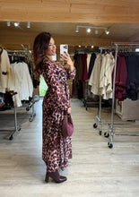 Charger l&#39;image dans la galerie, Robe léopard bordeaux MARWA (Taille 36 au 48)