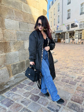 Charger l&#39;image dans la galerie, Long Bombers noir réversible léopard TANIA (36 au 46)