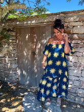 Charger l'image dans la galerie, Robe col bardot motif soleil MISA  (36 au 46)