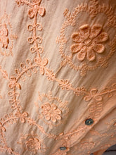 Charger l'image dans la galerie, Robe chemise brodé motif fleurs orange MAYA (36 au 46)