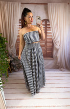 Charger l'image dans la galerie, Ensemble jupe + bandeau rayé bleu ( 38 au 44 )