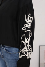 Charger l&#39;image dans la galerie, Chemise noir motif blanc DANCE (36 au 40)