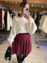 Charger l&#39;image dans la galerie, Jupe plissée bordeaux RACHEL ( 36 au 46 )