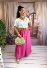 Charger l'image dans la galerie, Jupe avec ceinture rose CLAUDIA (34 au 46)
