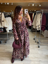 Charger l&#39;image dans la galerie, Robe léopard bordeaux MARWA (Taille 36 au 48)