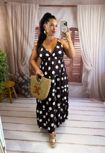 Charger l'image dans la galerie, Robe bretelles pois chocolat NILA (36 au 46)