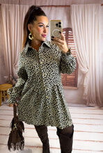 Charger l'image dans la galerie, Robe velours léopard beige DISCA (36 au 42)