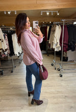 Charger l&#39;image dans la galerie, Chemise rayé coeur bordeaux DOLORESSE ( 36 au 48 )