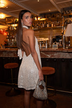 Charger l'image dans la galerie, Robe dos nu en sequins beige doré GISELLE (36 au 40)