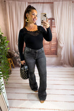 Charger l'image dans la galerie, Jeans flare gris AYA (34 au 42)