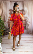 Charger l'image dans la galerie, Robe courte rose/orange AURÉLIE (36 au 48)