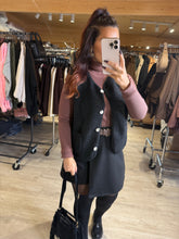 Charger l&#39;image dans la galerie, Gilet sans manches moumoute noir DITA  (36 au 48)
