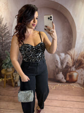 Charger l&#39;image dans la galerie, Body en sequin argenté SCARLETT (34 au 40)