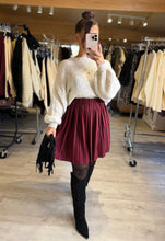 Charger l&#39;image dans la galerie, Jupe plissée bordeaux RACHEL ( 36 au 46 )
