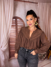 Charger l'image dans la galerie, Chemise choco dentelle ROSA ( 36 au 48 )