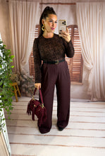 Charger l'image dans la galerie, Pantalon de costume fluide bordeaux BILL