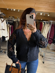 Gilet tout doux noir DONNA (34 au 46)