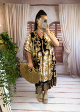 Charger l'image dans la galerie, Robe playa noir et doré SAPHIRA (36 au 48)