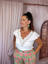 Charger l'image dans la galerie, Top blanc gaz de coton YVONNE (36 au 48)