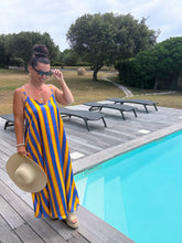 Charger l'image dans la galerie, Robe loose rayé jaune et bleu GLOW (36 au 46)