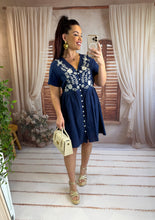 Charger l'image dans la galerie, Robe courte bleu marine DIANE (36 au 46 )
