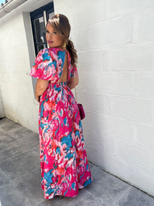 Robe dos nu Lynda fushia (reste taille s/m )