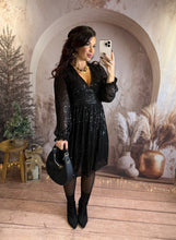 Charger l'image dans la galerie, Robe noir à sequins CENDRILLON (36 au 48)