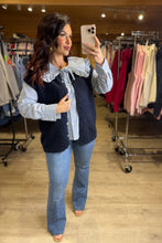 Charger l'image dans la galerie, Gilet tout doux sans manches bleu marine AMBRA (42 au 48)