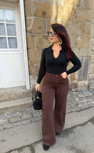 Charger l&#39;image dans la galerie, Jeans Wide leg chocolat CONSTANCE (34 au 42)