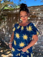 Charger l'image dans la galerie, Robe col bardot motif soleil MISA  (36 au 46)