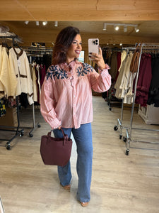 Chemise bordeaux LAETITIA (36 au 48)