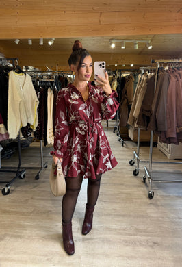 Robe patineuse bordeaux NAOMIE (34 au 40)