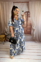 Charger l'image dans la galerie, Robe blanche/bleu LIORÉ ( 36 au 48 )