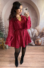 Charger l'image dans la galerie, Robe patineuse bordeaux/rouge AZIA (34 au 42)