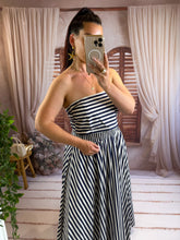 Charger l'image dans la galerie, Ensemble jupe + bandeau rayé bleu ( 38 au 44 )