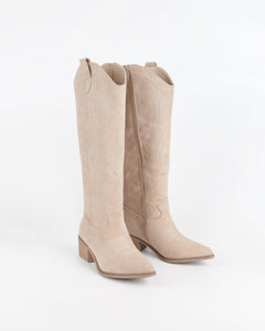 Botte santiag beige LALIA