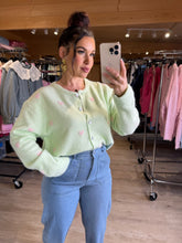 Charger l'image dans la galerie, Gilet vert avec coeur rose BIANCA (34 au 44)